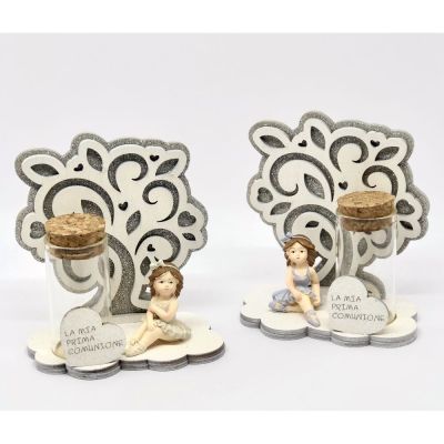 1 PZ MARY Ballerina resina portaconfetti LA MIA COMUNIONE bomboniera
