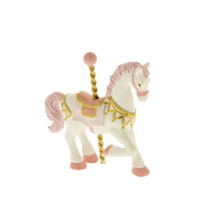 GIOSTRA Cavallo ROSA in resina 5 cm BOMBONIERA