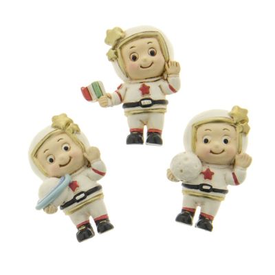 1 PZ Calamita BAMBINO ASTRONAUTA in resina 5.5 cm BOMBONIERA