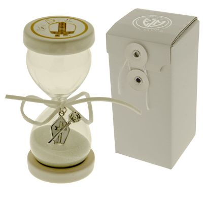 SAINT Clessidra SANTA CRESIMA 11 cm in scatola regalo BOMBONIERA