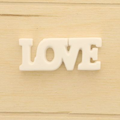 Gesso Gessetto scritta LOVE 5 cm DECORAZIONE BOMBONIERA