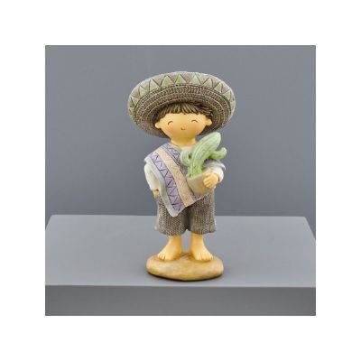 Bambino Messicano in resina 8.5x7x17 cm BOMBONIERA