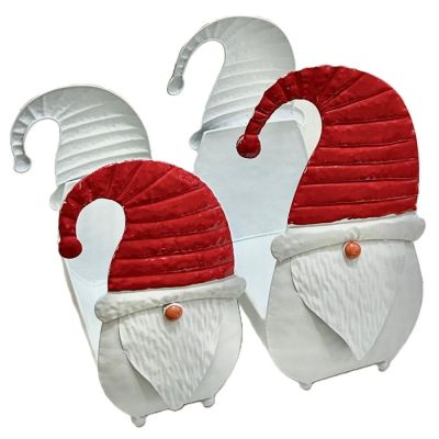 Set 2 Contenitori in metallo portavasi porta vasi con BABBO NATALE