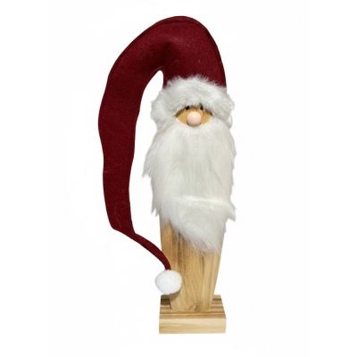BABBO NATALE in feltro e legno di PINO 23x7x54 cm