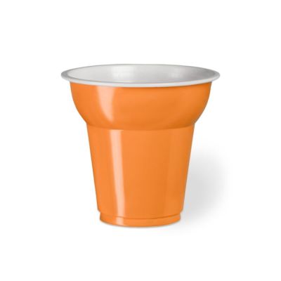 50 BICCHIERI Caffe da 70 cc in plastica colore ARANCIONE - made in italy