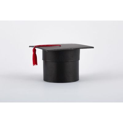 Scatola carta TOCCO LAUREA NERO portaconfetti 7x7.5 cm BOMBONIERA