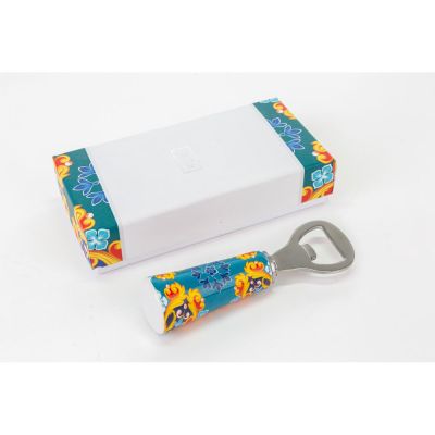 Apribottiglie design MAIOLICA 12 cm in scatola regalo BOMBONIERA