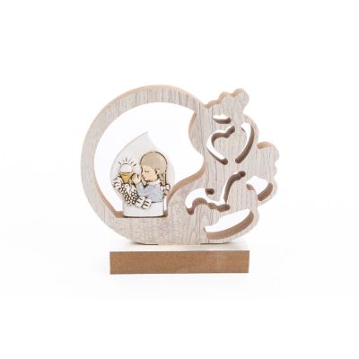 BAMBINA Prima comunione legno e resina 10x3x9 cm BOMBONIERA