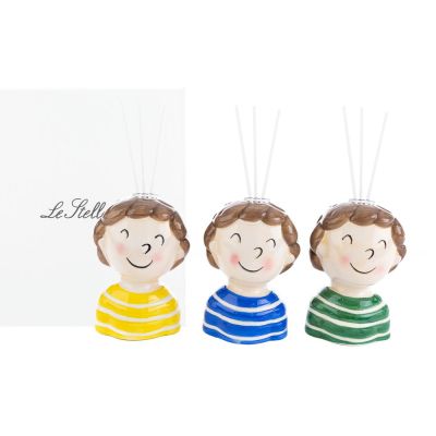 1 PZ Profumatore boy ragazzo in porcellana 8x7,5xh.12 cm BOMBONIERA