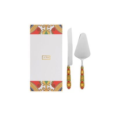 LINEA ROYAL CAROUSEL Set 2 pz TAGLIA TORTA in scatola regalo BOMBONIERA