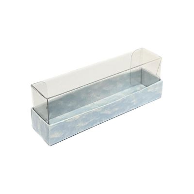 NUVOLA CELESTE 9x2x3 cm Scatola Portaconfetti PVC con Base BOMBONIERA
