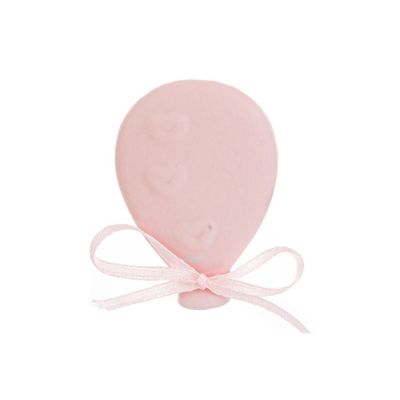 Calamita PALLONCINO ROSA in porcellana 5x4.5 cm BOMBONIERA