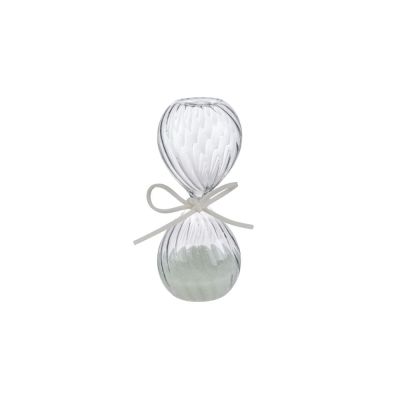 Clessidra in vetro ondulato da 12 cm colore BIANCO BOMBONIERA
