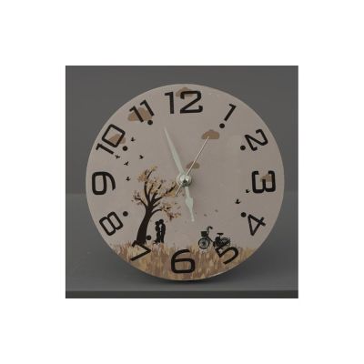 Orologio legno tondo 16 cm COPPIA CON ALBERO bomboniera MADE IN ITALY