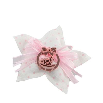 Sacchetto portaconfetti STELLA ROSA con CAVALLO PLEXI bomboniera