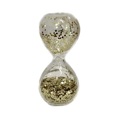 CLESSIDRA mini con GLITTER ORO 3x6 cm BOMBONIERA