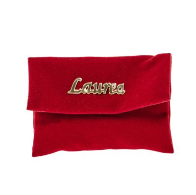 FLASH Busta portaconfetti velluto ROSSO 10X8 cm BOMBONIERA LAUREA