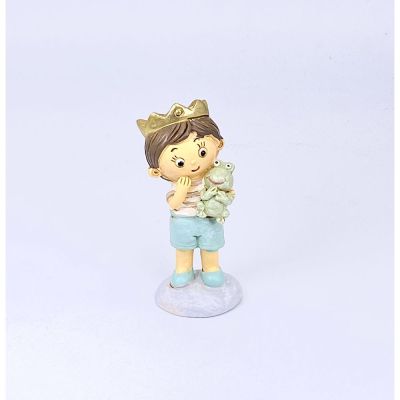 Principe con ranocchio in resina 7.5 cm BOMBONIERA