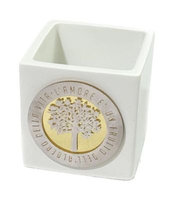 Vasetto Portapiantine ALBERO DELLA VIT 6x6 cm BOMBONIERA made in italy