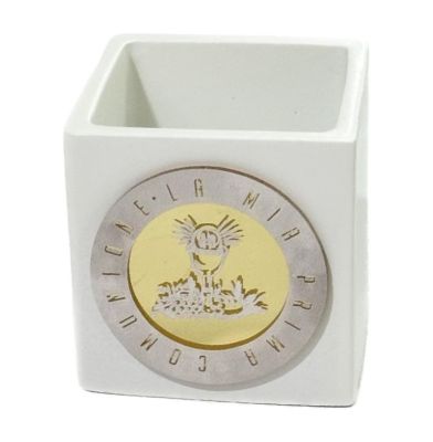 Vao Vasetto Portapiantine COMUNIONE 6x6x6 cm BOMBONIERA made in italy