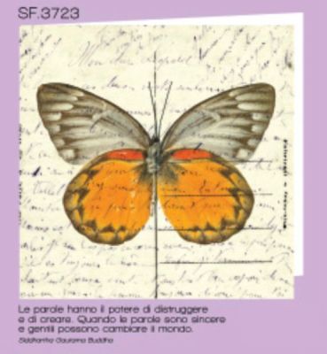 ARMONY biglietto auguri quadrato LE PAROLE HANNO IL POTERE DI DISTRUGGER