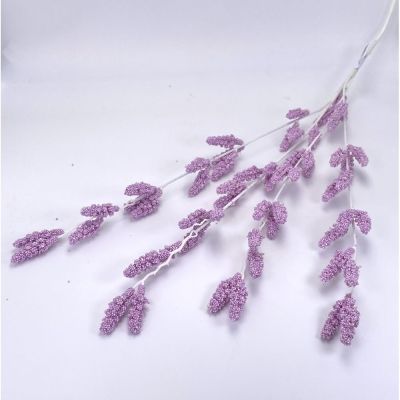 Fiore Artificiale Ramo di MINI BERRY bacche colore GLICINE 100 cm