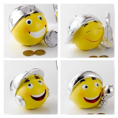 Salvadanaio resina Emoticon Emoji strumento musicale