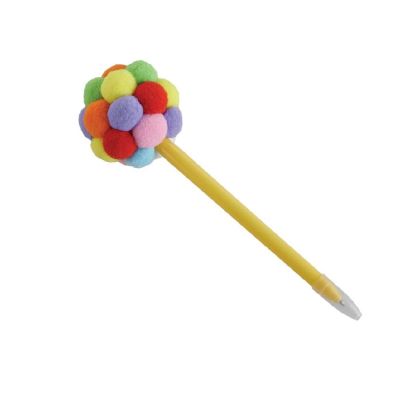 1 PZ PENNA con POMPOM 18 cm BOMBONIERA
