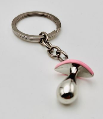 Portachiavi in metallo CIUCCIO ROSA bomboniera bambina battesimo