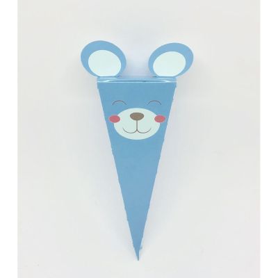 PON PON AZZURRO Cono Portaconfetti Orsetto celeste 12.5 cm