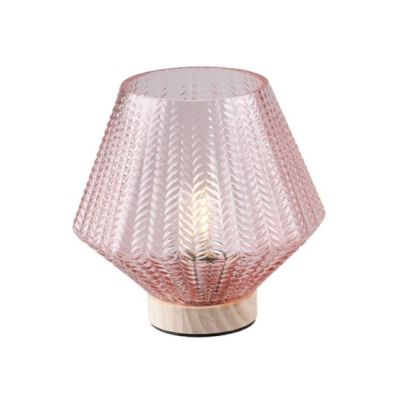 LAMPADA in vetro ROSA 12.5x18 cm in scatola regalo BOMBONIERA