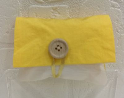 Sacchetto Busta con bottone Portaconfetti Taffeta acetato GIALLO