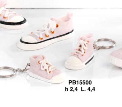 Portachiavi scarpetta rosa resina effetto jeans 1 A SCELTA bomboniera