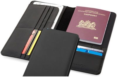 Grande Portafoglio da viaggio con vari scomparti per passaporto e carte