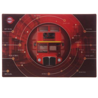 Cartolina in 3D con autobus londinese Souvenir Londra