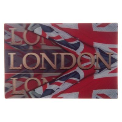 Cartolina in 3D con bandiera inglese britannica Union Jack Souvenir Lond