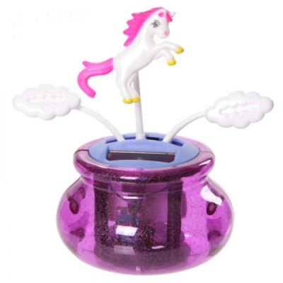 Decorazione a Energia Solare flip flap Splendido Unicorno ballerino