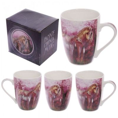 Tazza mug colazione in ceramica con Mamma e figlio Unicorno Rosa