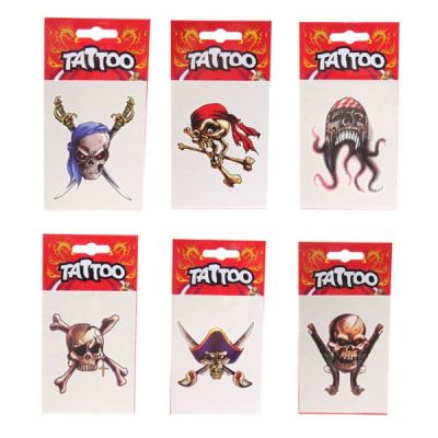 Originale tatuaggio tatoo temporaneo Pirata e teschio