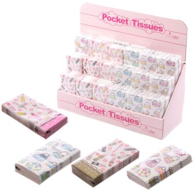 Pacchetto da 10 fazzoletti con stampa fashion borsetta rossetto