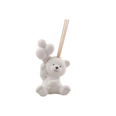 Profumatore ORSO Orsetto con palloncini ROSA 13 cm BOMBONIERA