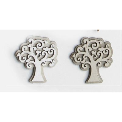 1 PZ Albero della vita in legno da 4 cm decorazione bomboniera
