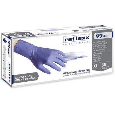 REFLEXX R99 Guanti in nitrile senza polvere ALTO SPESSORE 50 pz - TG XXL