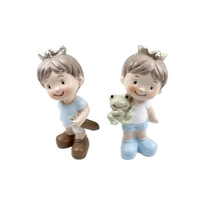 1 PZ Statuina resina PRINCIPE principino 6 cm BOMBONIERA