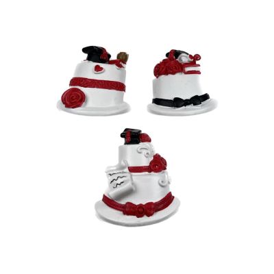 1 PZ Calamita resina TORTA LAUREA 4.5 cm BOMBONIERA