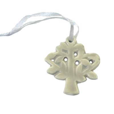 Albero della vita in porcellana TORTORA 5 cm con nastro BOMBONIERA