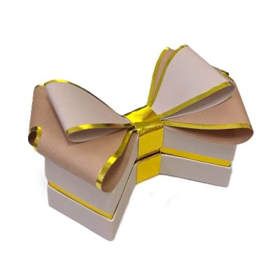 Scatola portaconfetti PAPILLON FIOCCO ROSA 12x8.5 cm BOMBONIERA