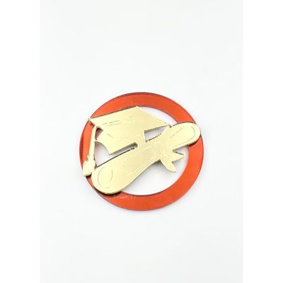 Decorazione BOMBONIERA LAUREA Tocco pergamena in plexi 4 cm
