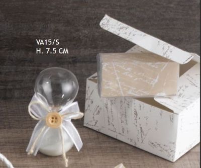Clessidra vetro con applicazione BOMBONIERA MATRIMONIO