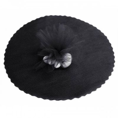 50 PEZZI Velo fata NERO portaconfetti 23 cm smerlato BOMBONIERA